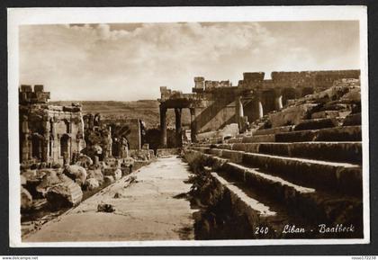 Liban Baalbek postcard used 1952