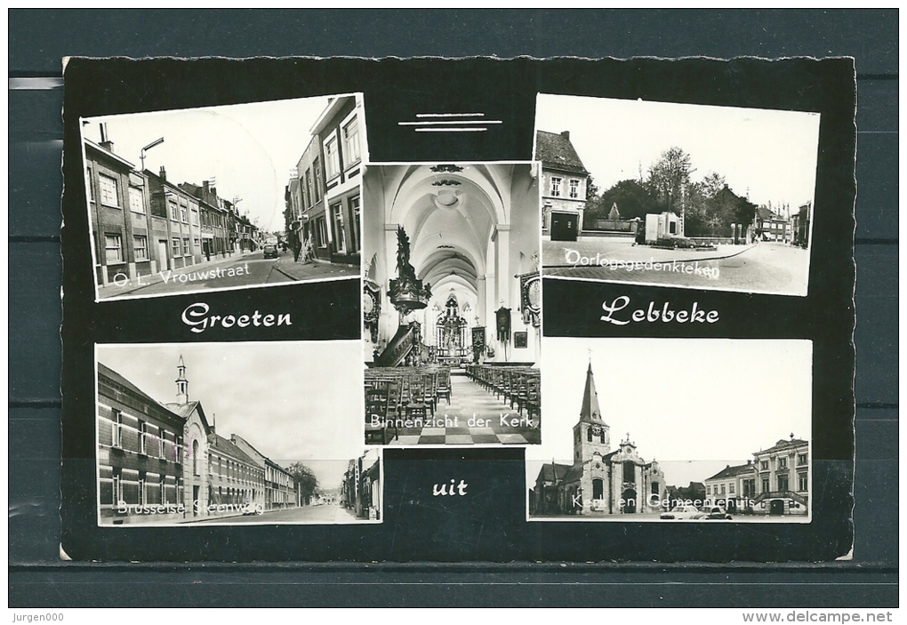 LEBBEKE: gelopen postkaart 1952 (GA15074)