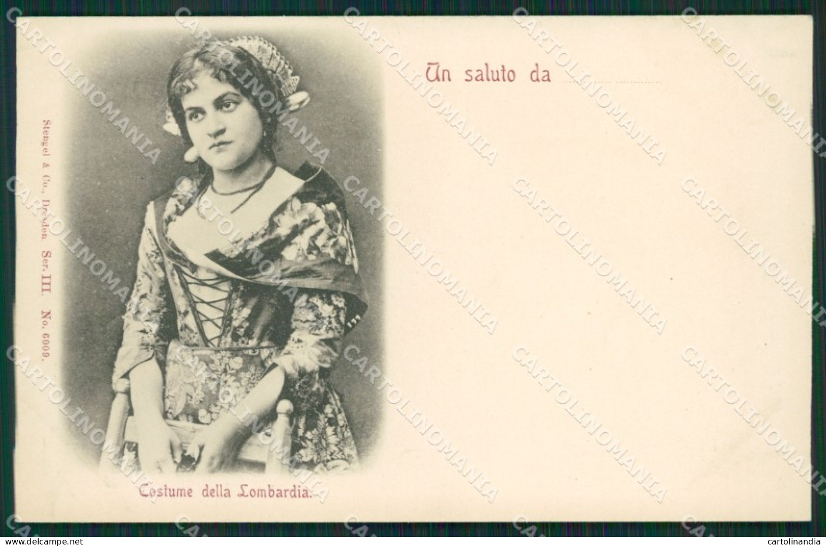 Lecco Como Costumi Lombardia Stengel 6009 cartolina KS7019