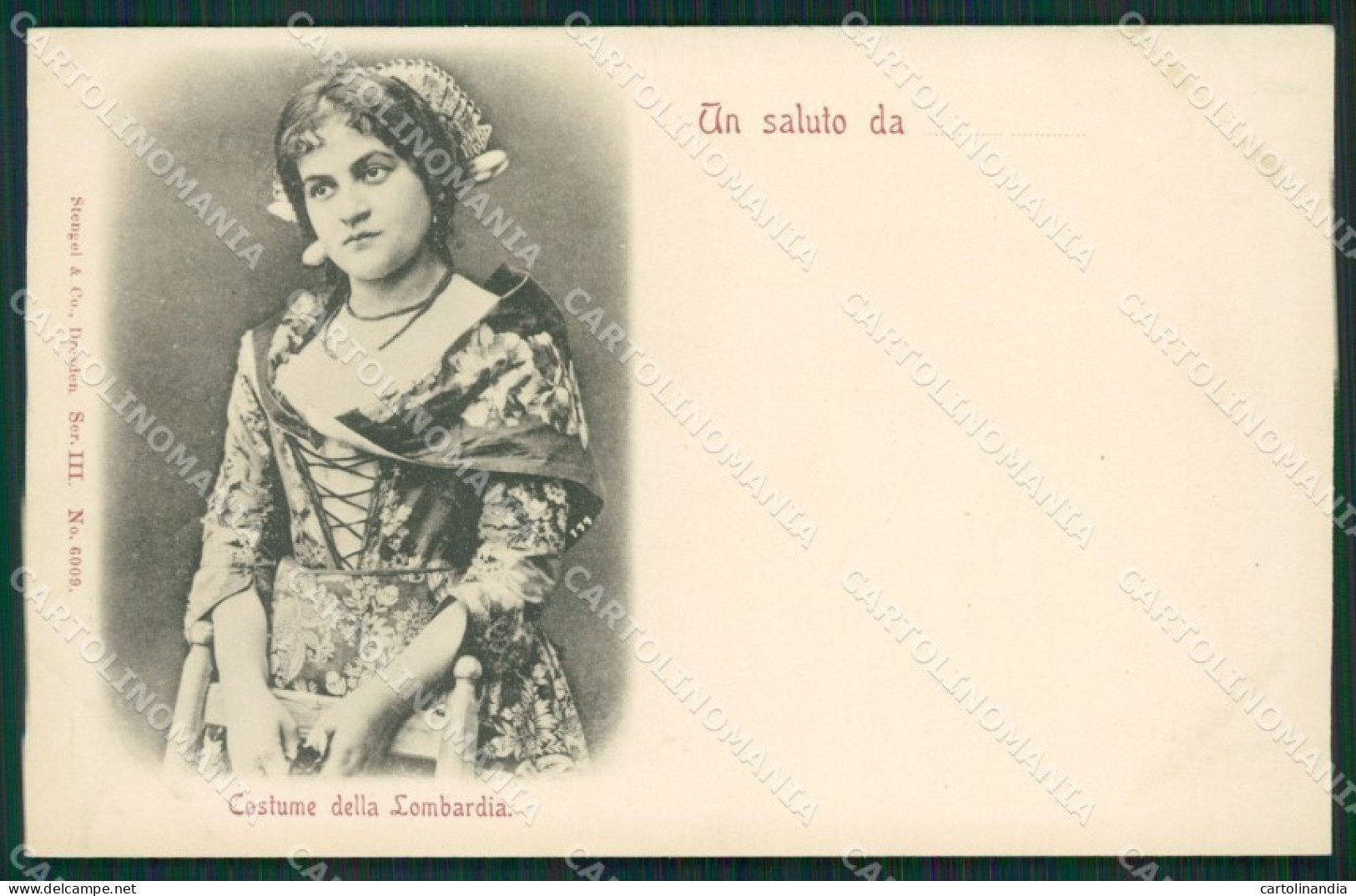 Lecco Como Costumi Lombardia Stengel 6009 cartolina KS7019