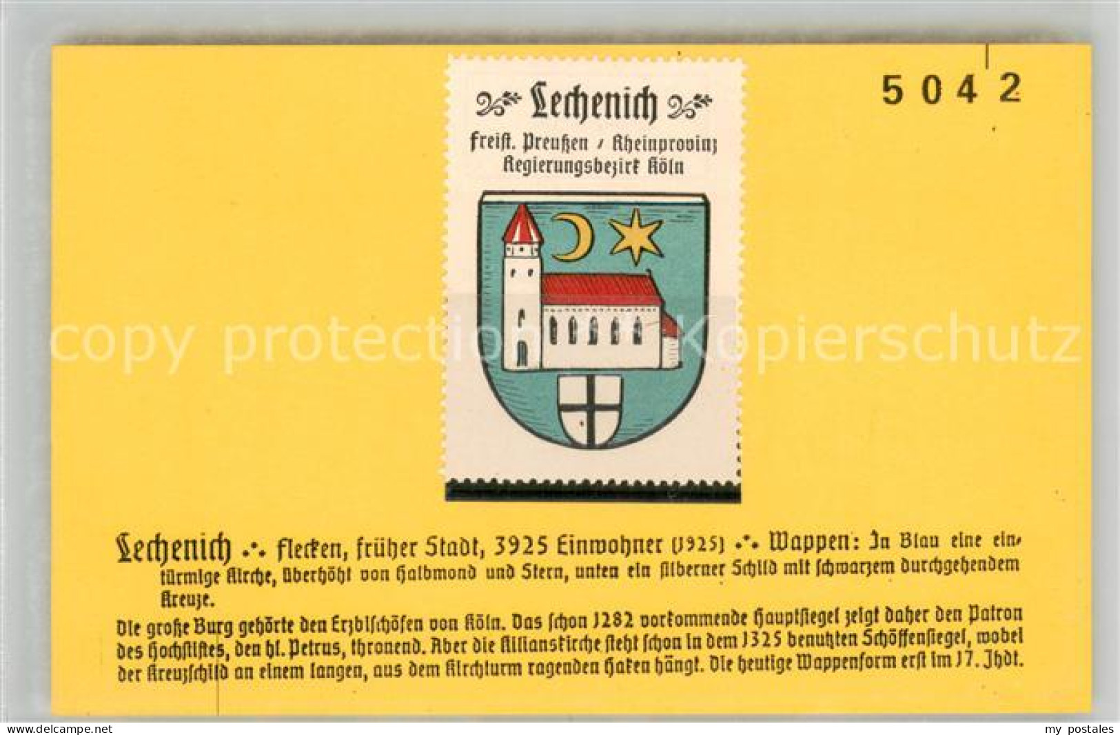 Lechenich Orts-Vignette Wappen
