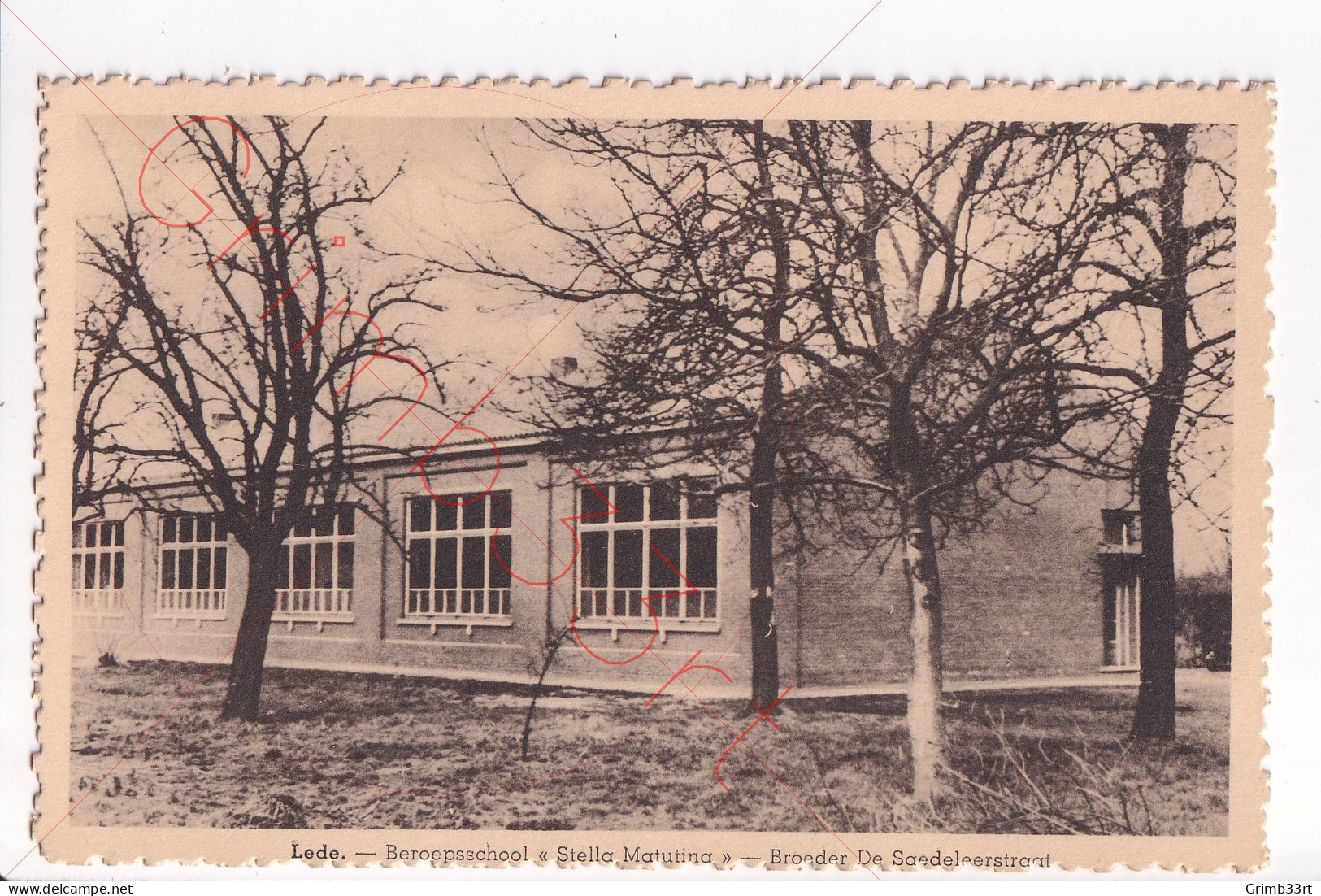 Lede - Beroepsschool "Stella Matutina" - Broeder De Saedeleerstraat - postkaart