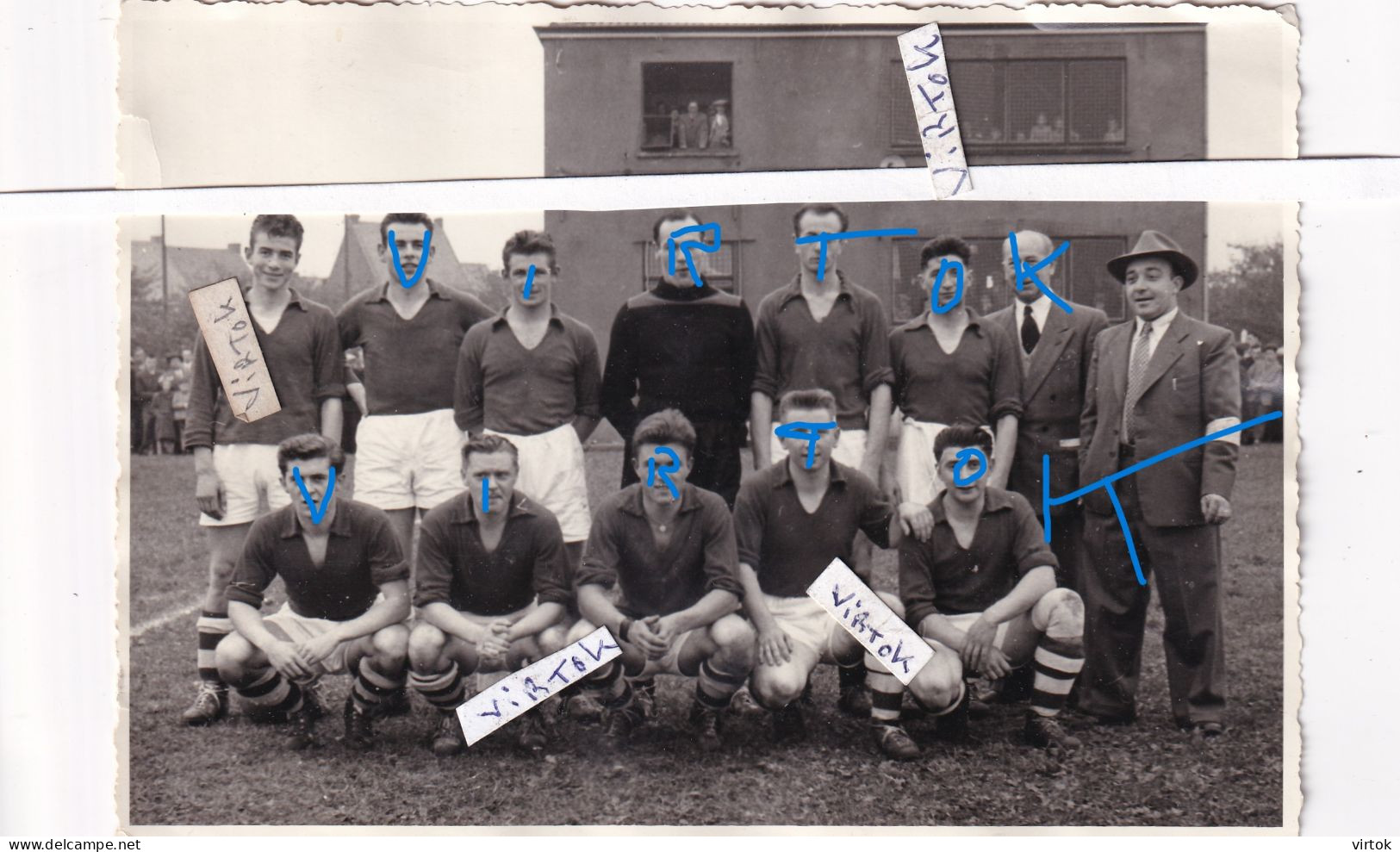 LEDE :   foto 1955  van  Jong Lede   ---  VOETBAL   17.5  x 12.5 cm