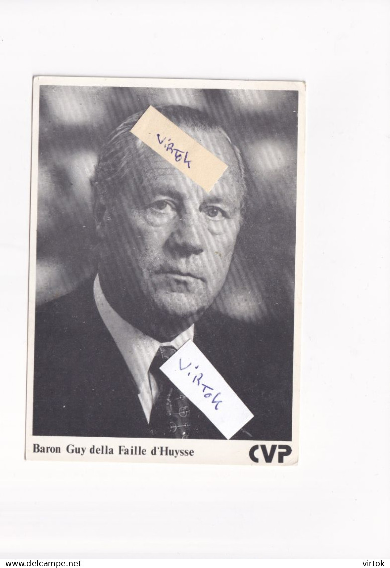 Leeuwergem -  ZOTTEGEM :   Baron Guy della Faille d'Huysse      CVP      : verkiezings drukwerk  (  zie scan )