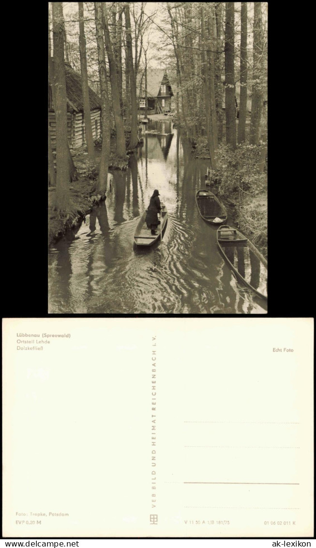 Lehde Lübbenau Spreewald Lübbenau  Ortsteil Lehde Dolzkefließ 1975