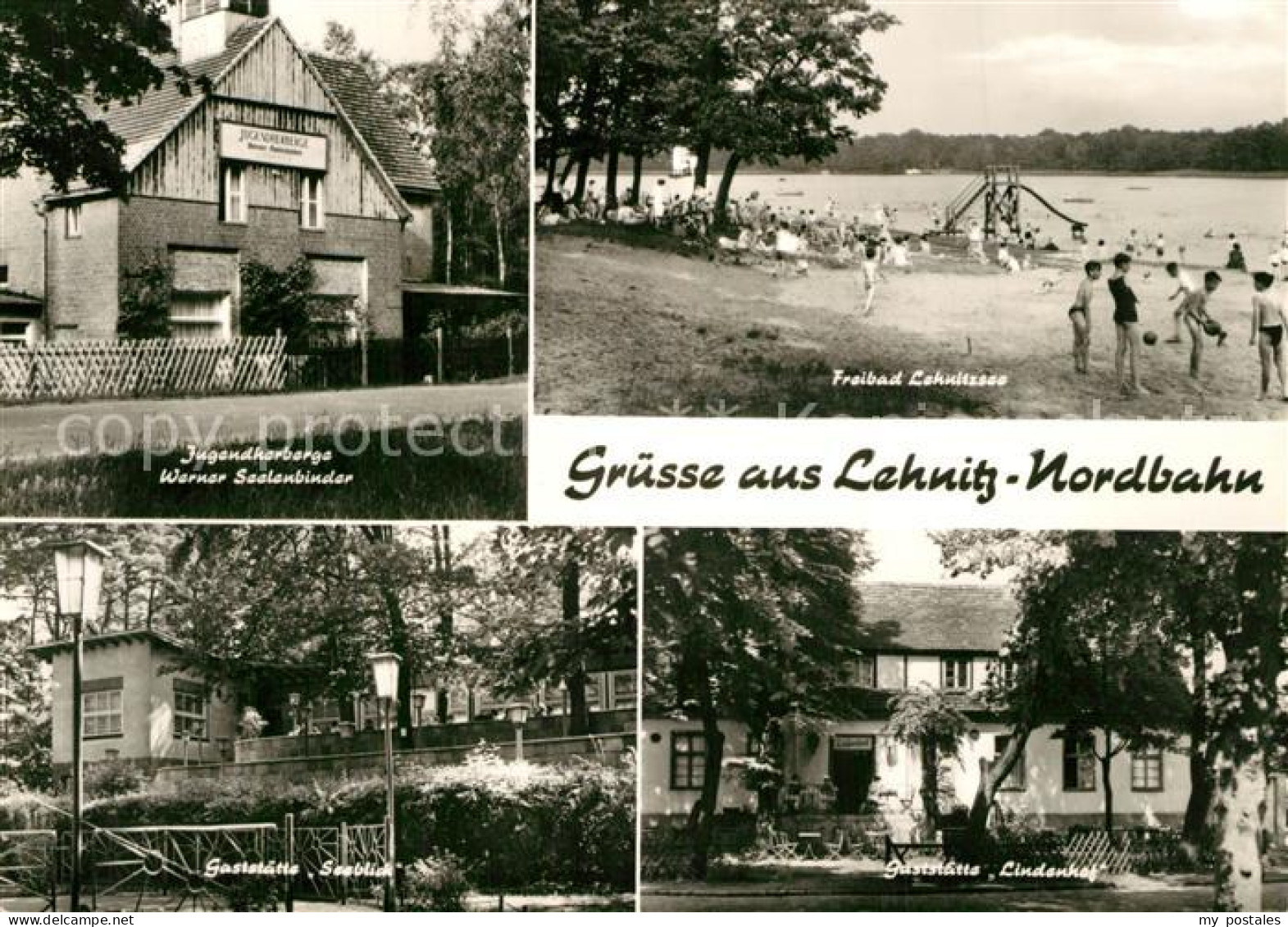 Lehnitz Jugendherberge Werner Seelenbinder Freibad Lehnitzsee Gaststaette Seebli