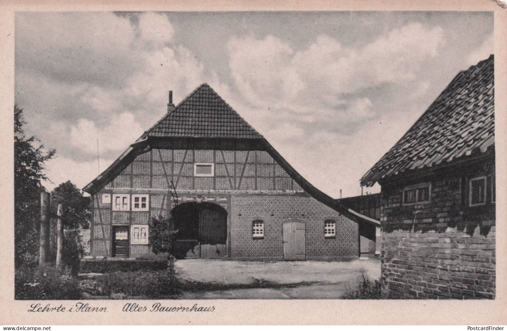 Lehrte Altes Bauernhaus German Hanover Rare Old Postcard
