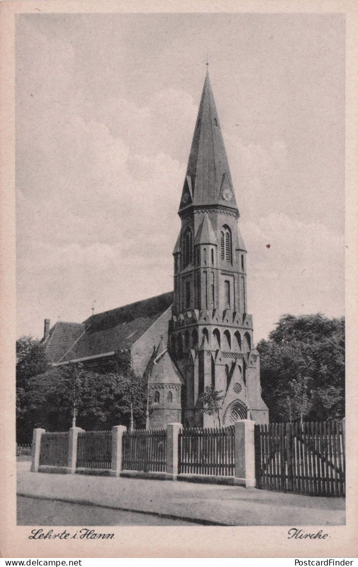 Lehrte Kirche  German Hanover Rare Old Postcard