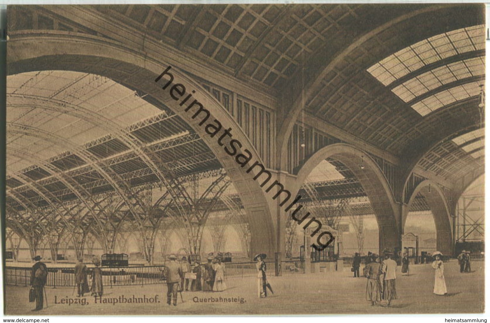 Leipzig - Hauptbahnhof - Querbahnsteig - Verlag Louis Glaser Leipzig