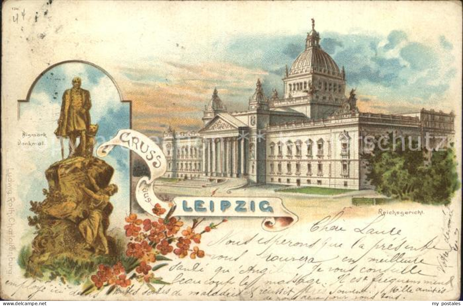LEIPZIG Sachsen Bismark Denkmal Reichsgericht