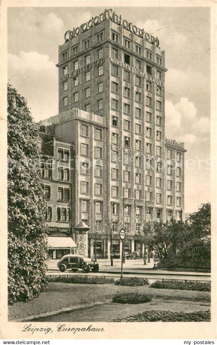 LEIPZIG Sachsen Europahaus Hochhaus Bromit matt