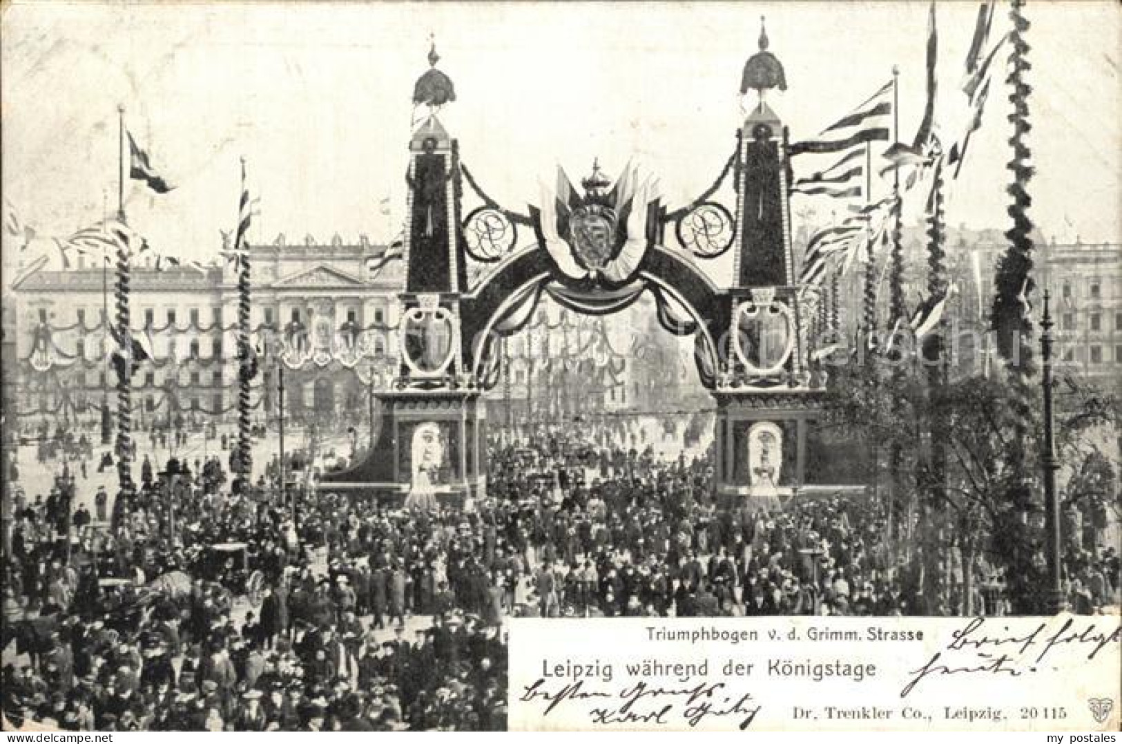 LEIPZIG Sachsen Triumphbogen waehrend der Koenigstage