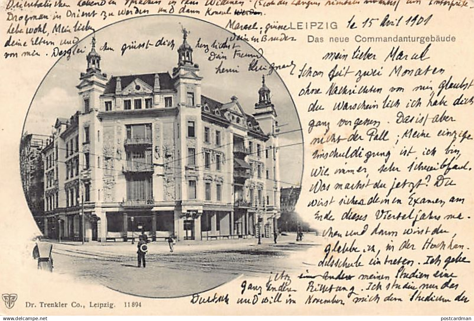 Leipzig (SN) Das neue Commandanturgebäude Dr. Trenkler Co. Leipzig