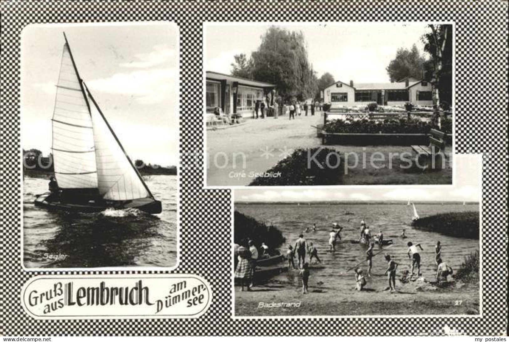 Lembruch Segelboot Cafe Seeblick Badestrand