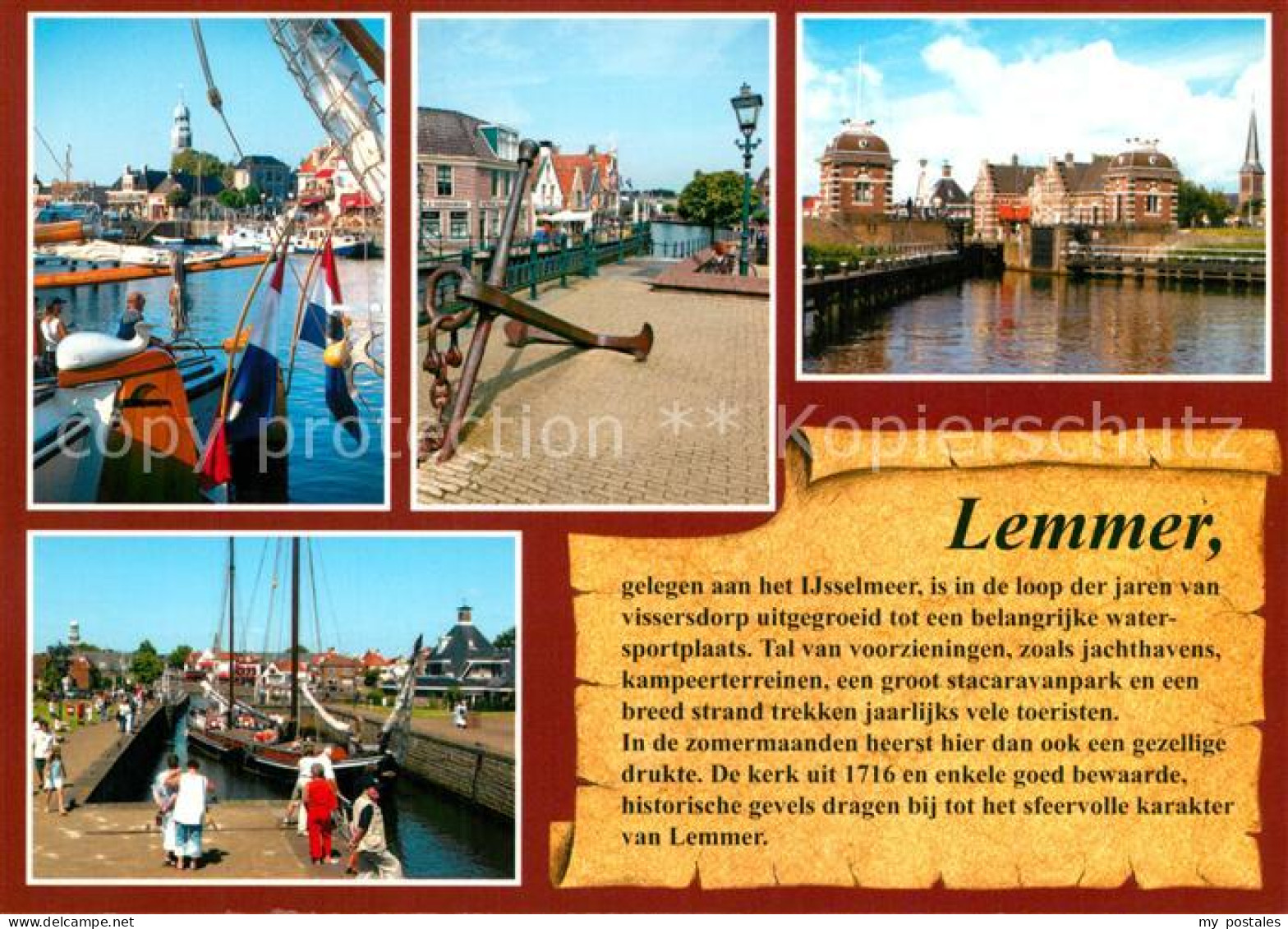 Lemmer Hafen Schleuse Anker Hafenstadt am Ijsselmeer