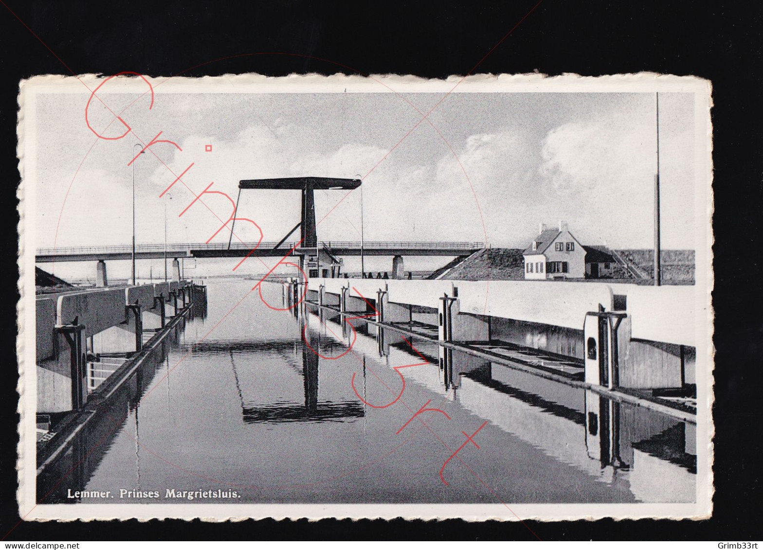 Lemmer - Prinses Margrietsluis - postkaart