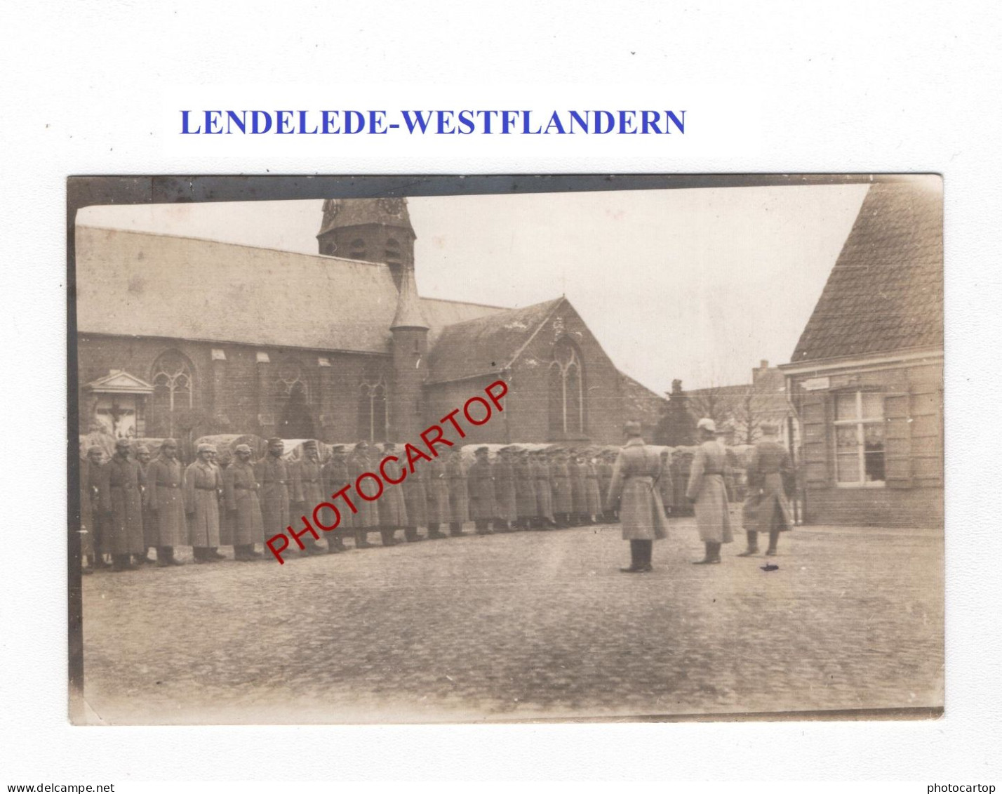 LENDELEDE-CARTE PHOTO Allemande-GUERRE 14-18-1 WK-MILITARIA-BELGIEN