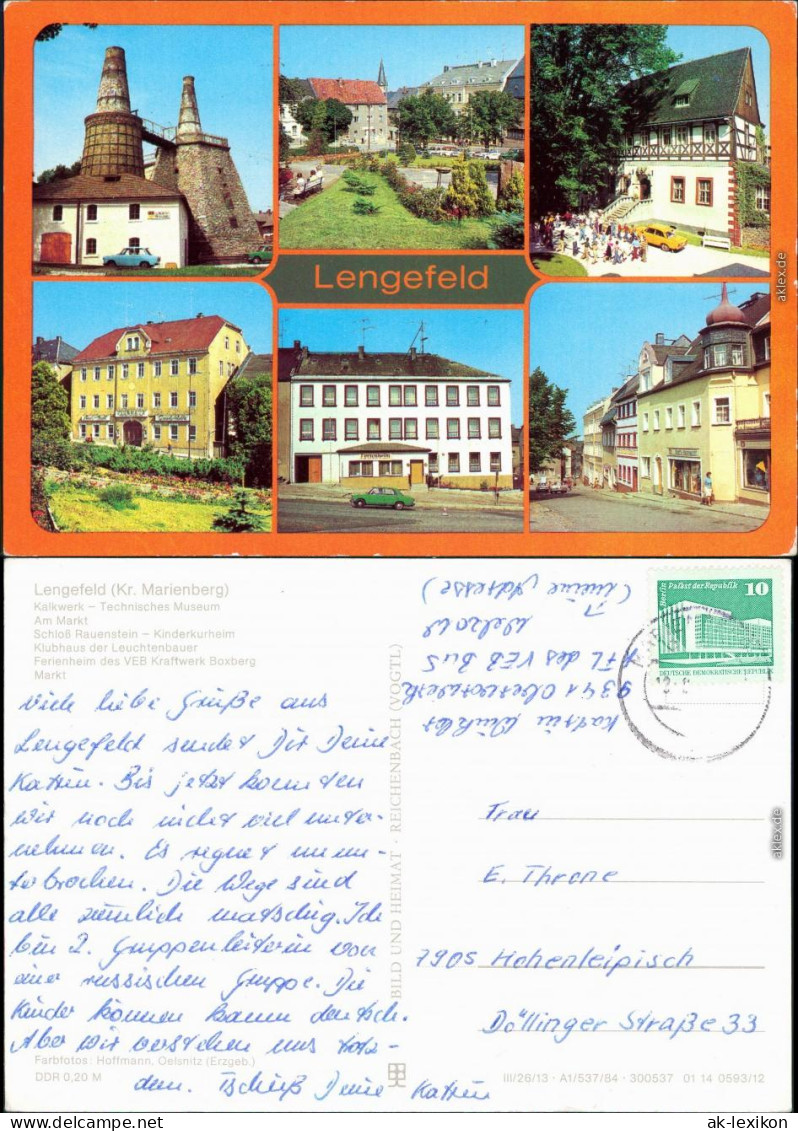 Lengefeld (Erzgebirge) Kalkwerk - Technisches Museum, Am Markt  Klubhaus   1982