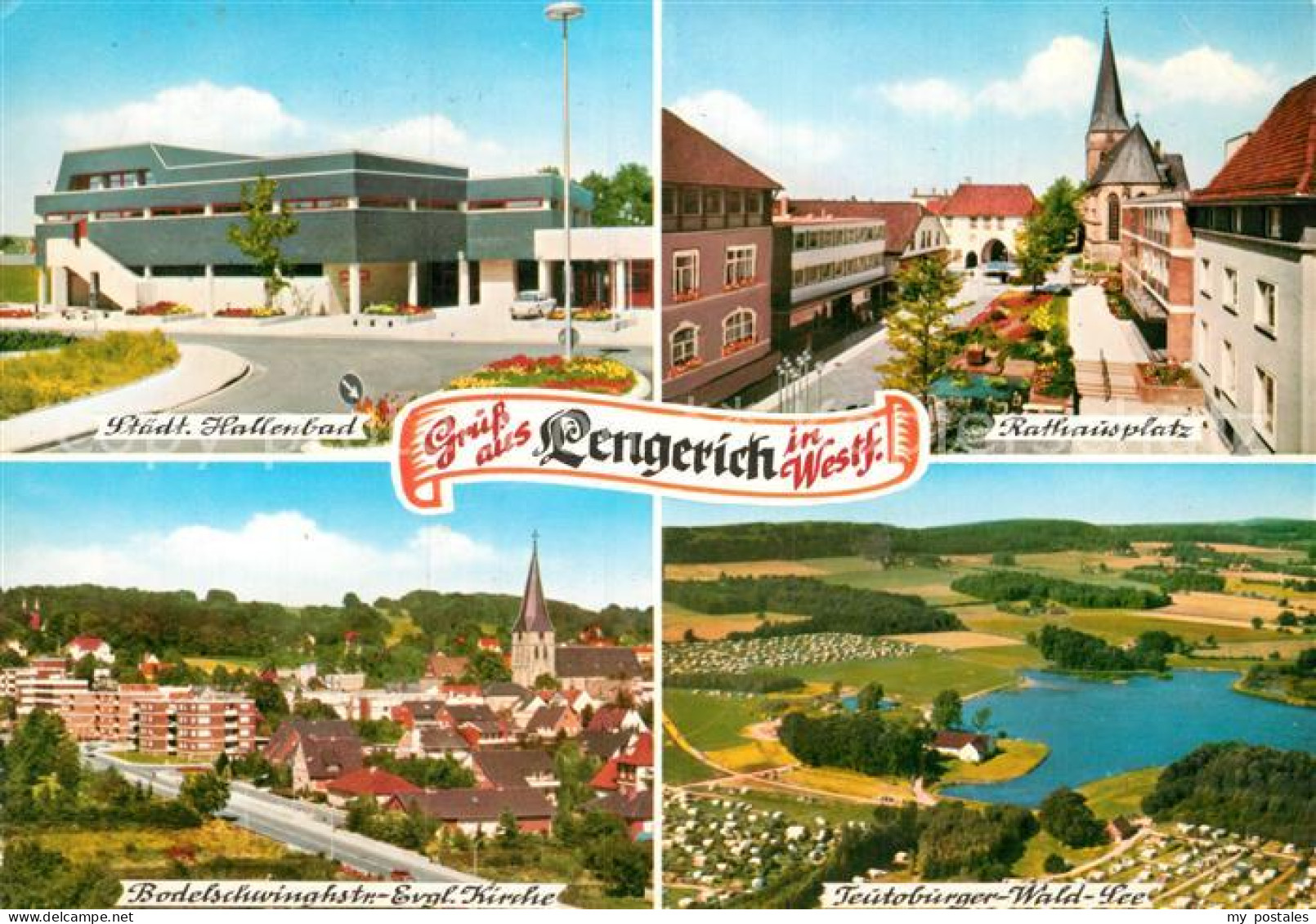 Lengerich Westfalen Hallenbad Rathausplatz Kirche Teutoburger Wald See Fliegerau