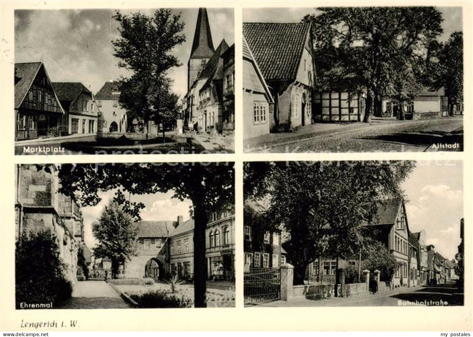 Lengerich Westfalen Marktplatz Altstadt Ehrenmal Bahnhofstrasse