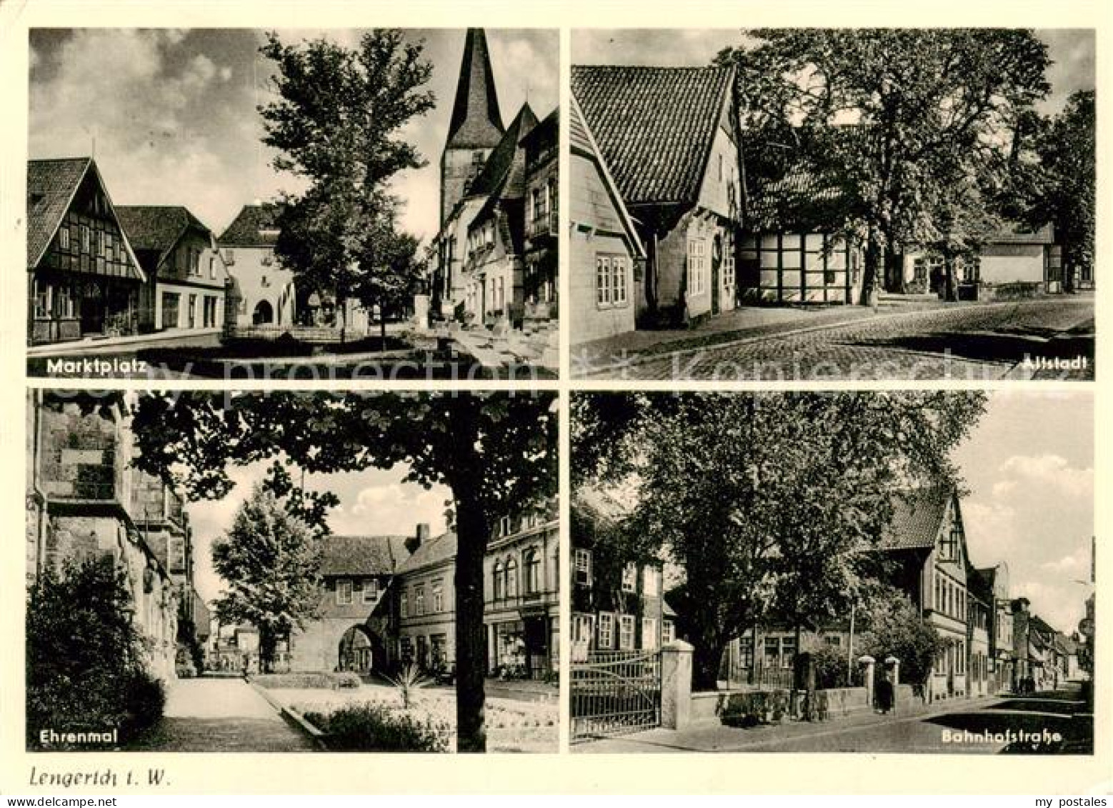 Lengerich Westfalen Marktplatz Bahnhofstrasse Ehrenmal Altstadt