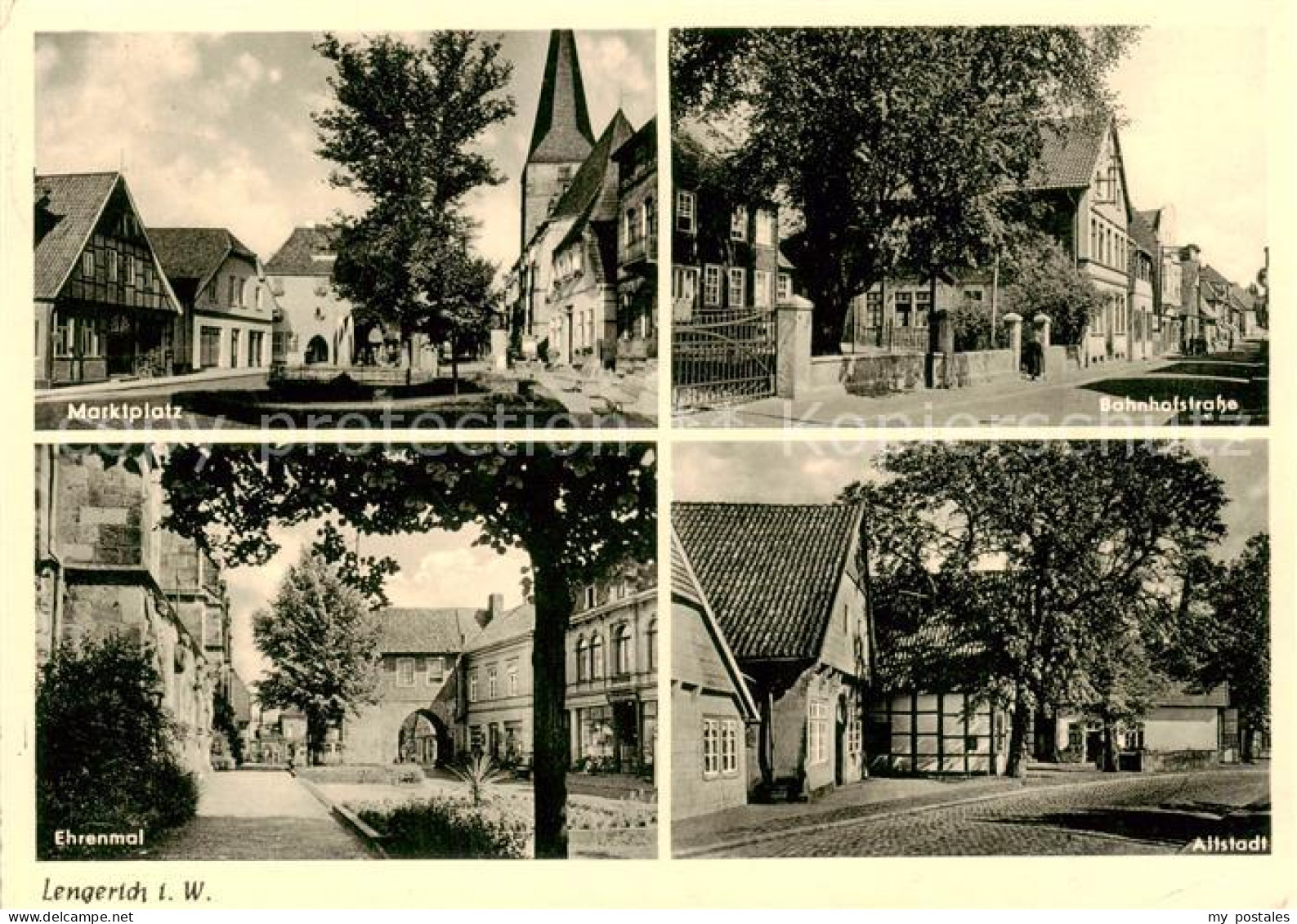 Lengerich Westfalen Marktplatz Bahnhofstrasse Ehrenmal Altstadt