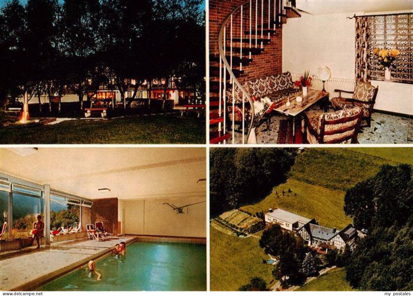 Lennestadt Haus Hilmeke Gaststube Hallenbad Fliegeraufnahme