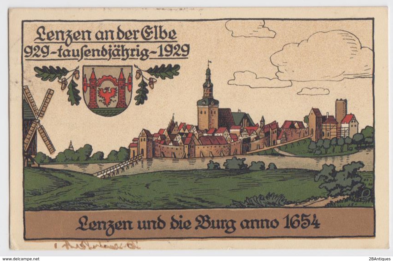 Lenzen (Elbe) - Fest-Postkarte zum 1000-jährigen Bestehen