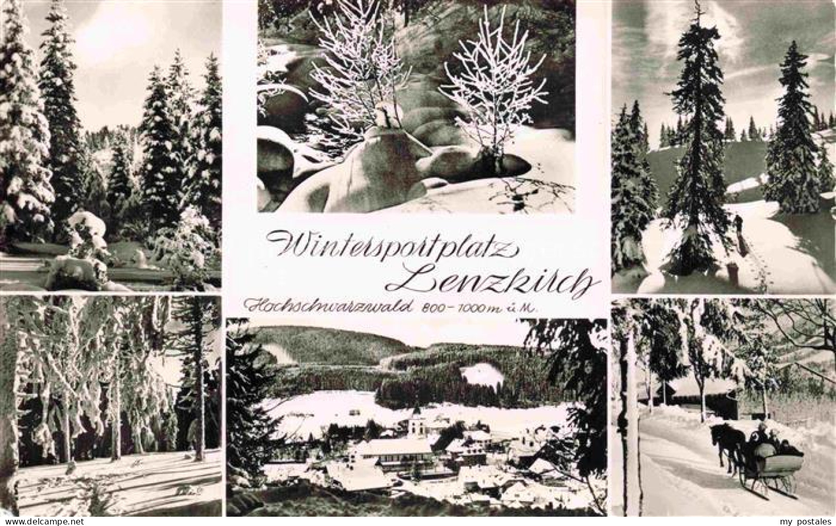Lenzkirch Hochschwarzwald BW Wintersportplatz Hochschwarzwald Tannen Schnee Fels