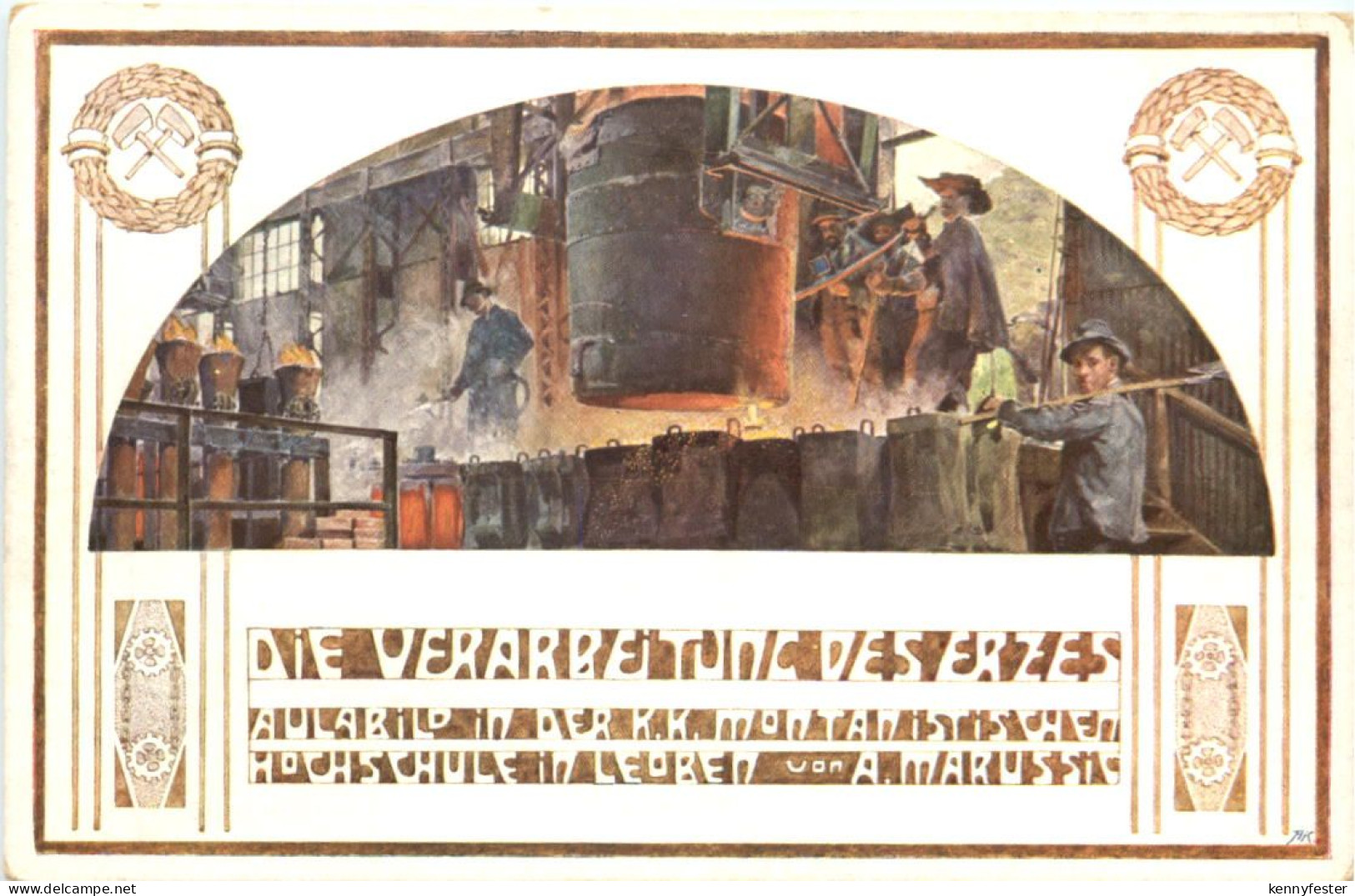 Leoben - Die Verarbeitung des Erzes - Litho