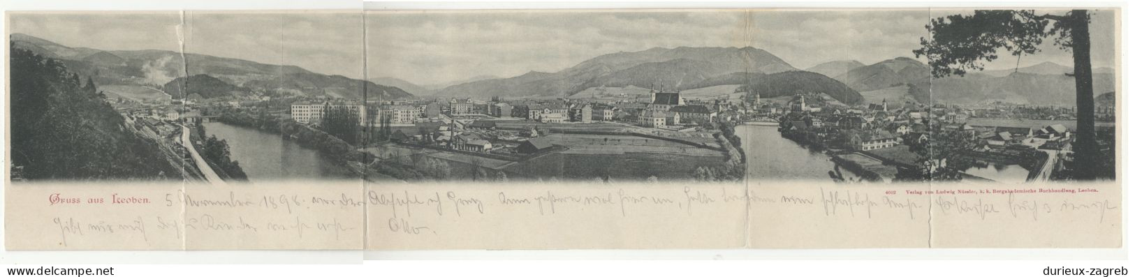 Leoben folded postcard posted 190? b260315