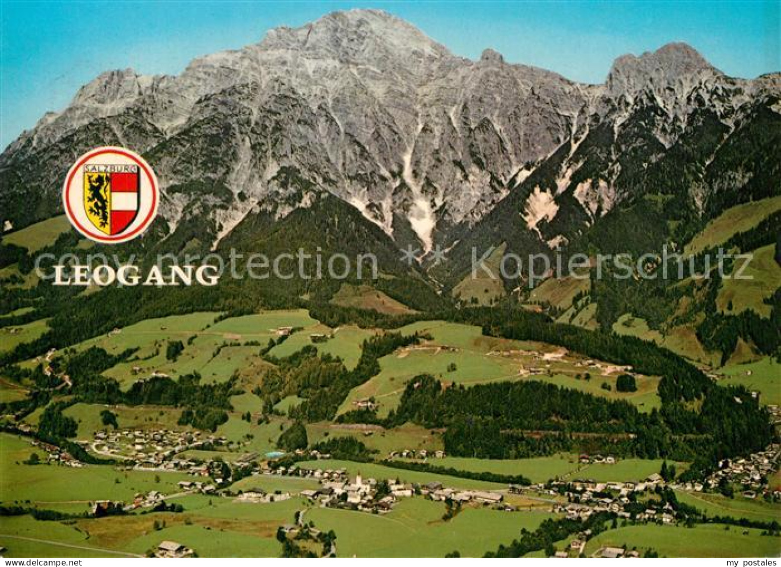 Leogang Hoehenluftkurort Leonganger Steinberge Fliegeraufnahme