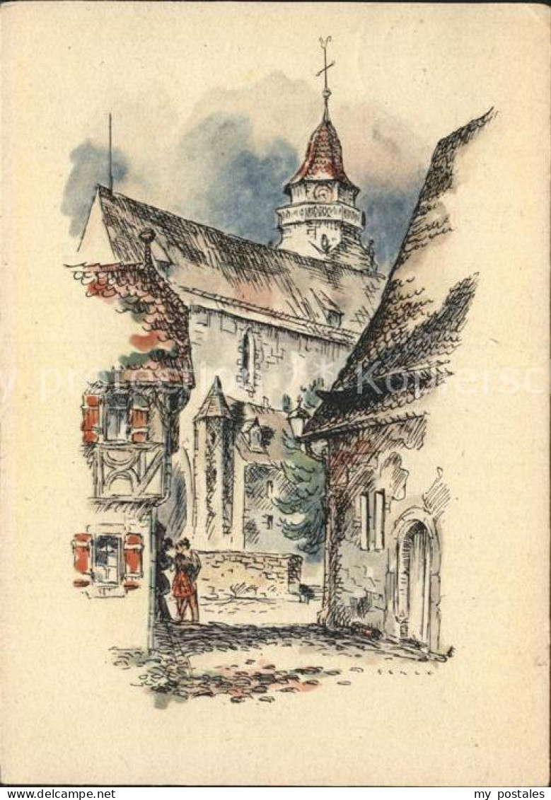 Leonberg Wuerttemberg Kirche Illustration