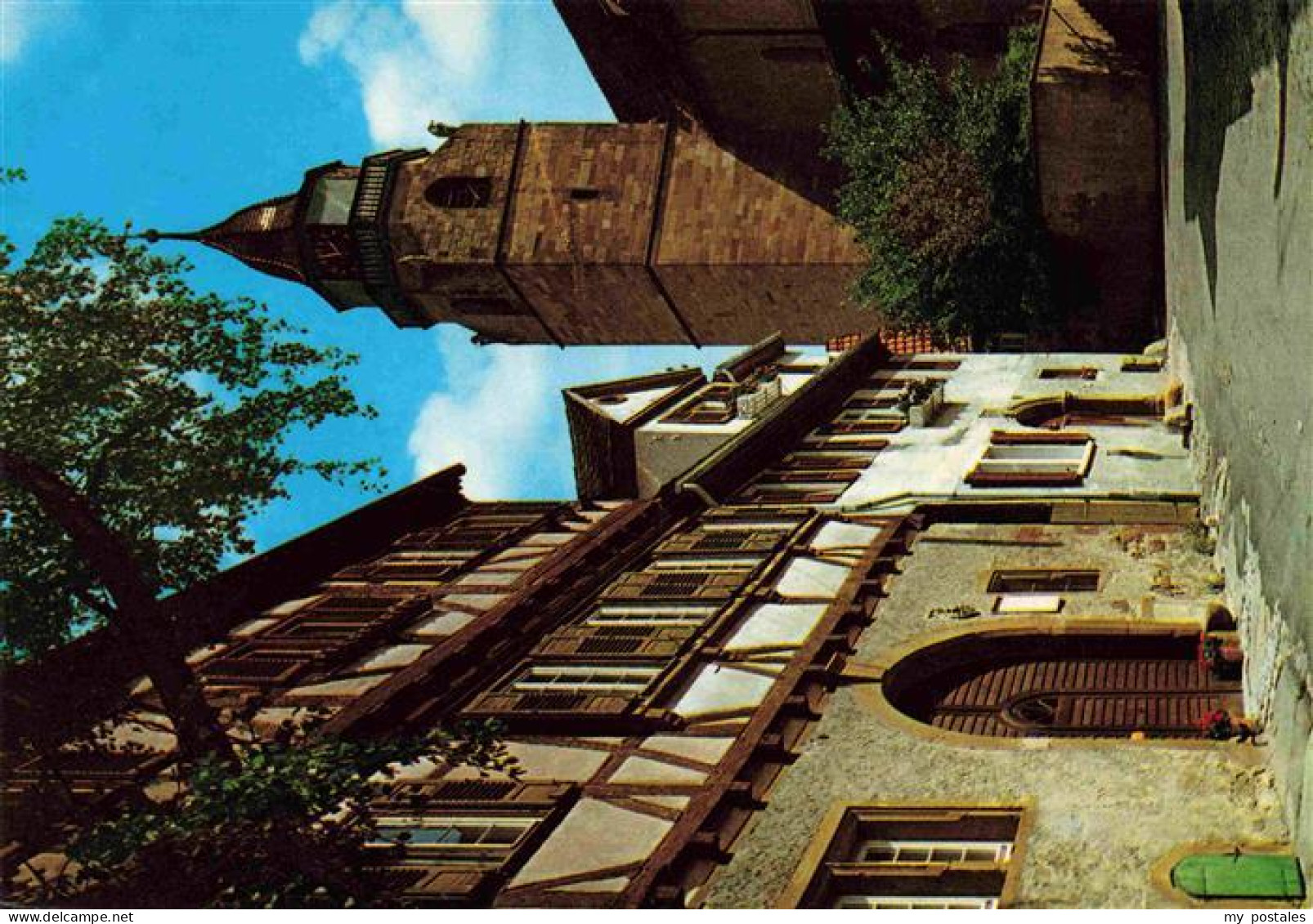 Leonberg  Wuerttemberg Schelling-Geburtshaus und Stadtkirche Altstadt