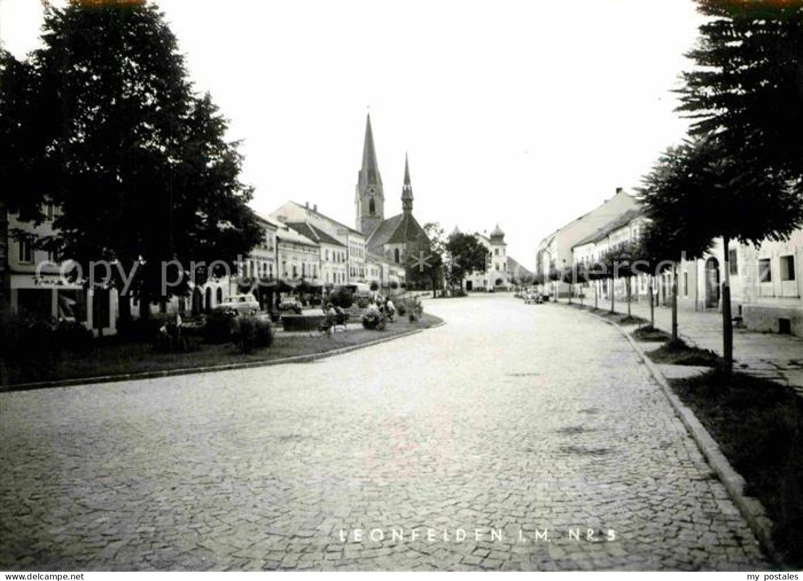 Leonfelden Bad Strassenpartie Blick zur Kirche