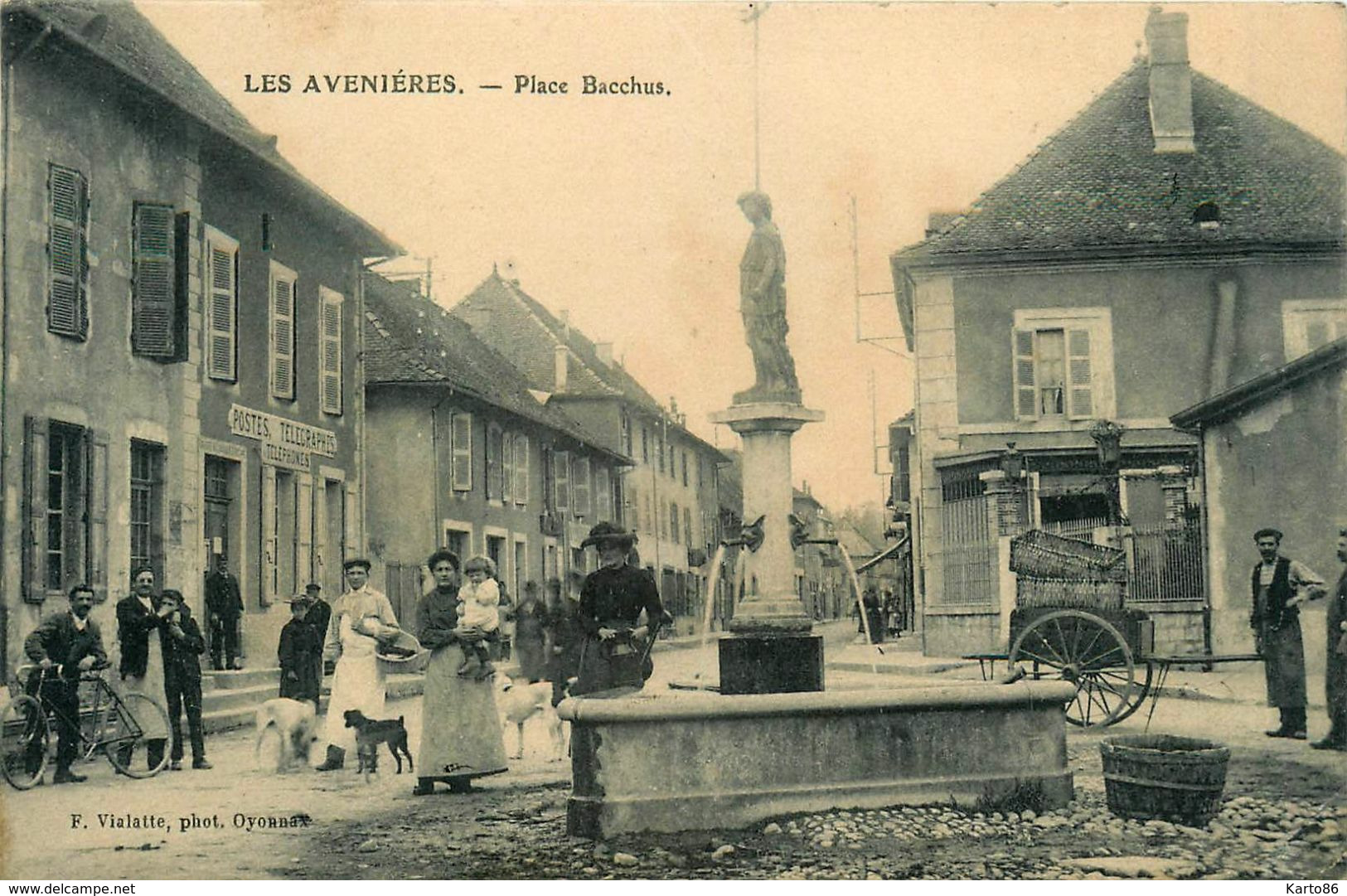 les avenières * place bacchus * fontaine * ptt