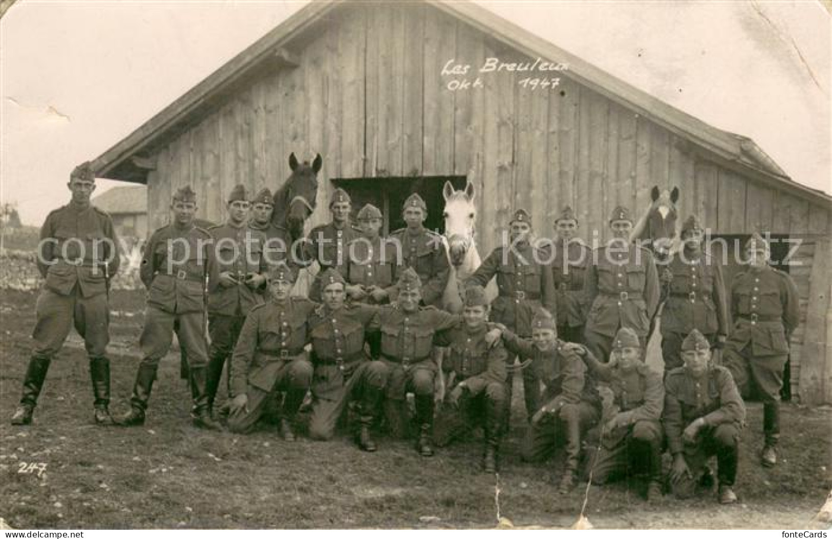 Les Breuleux JU Kompanie Soldaten Gruppenaufnahme