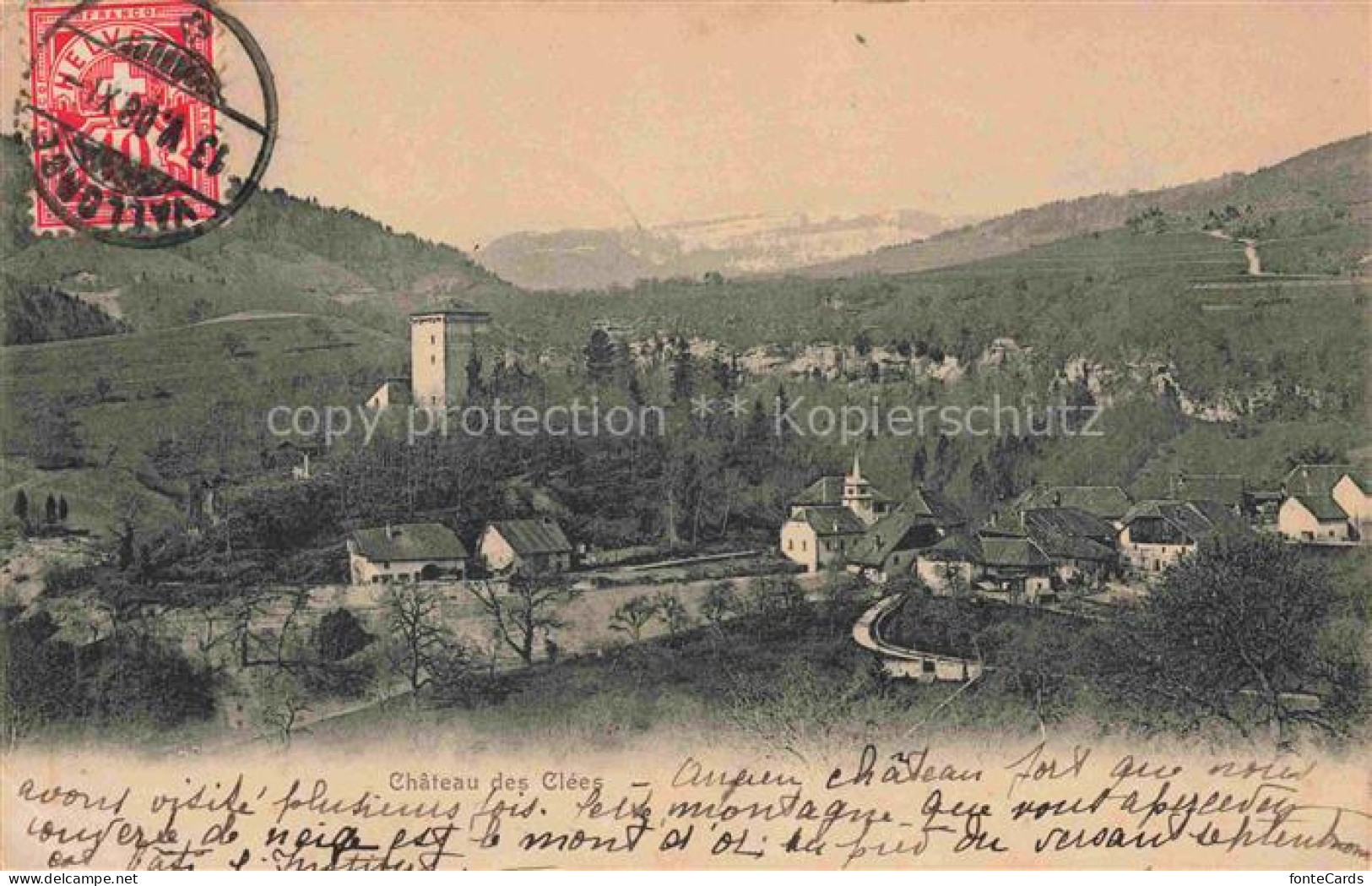 Les Clees ORBE VD Vue panoramique et le château