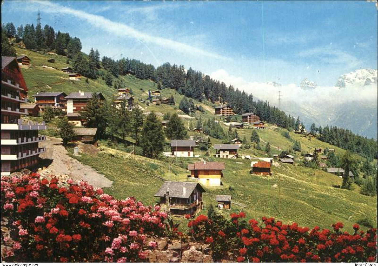 Les Mayens de Riddes Teilansicht Alpenblick