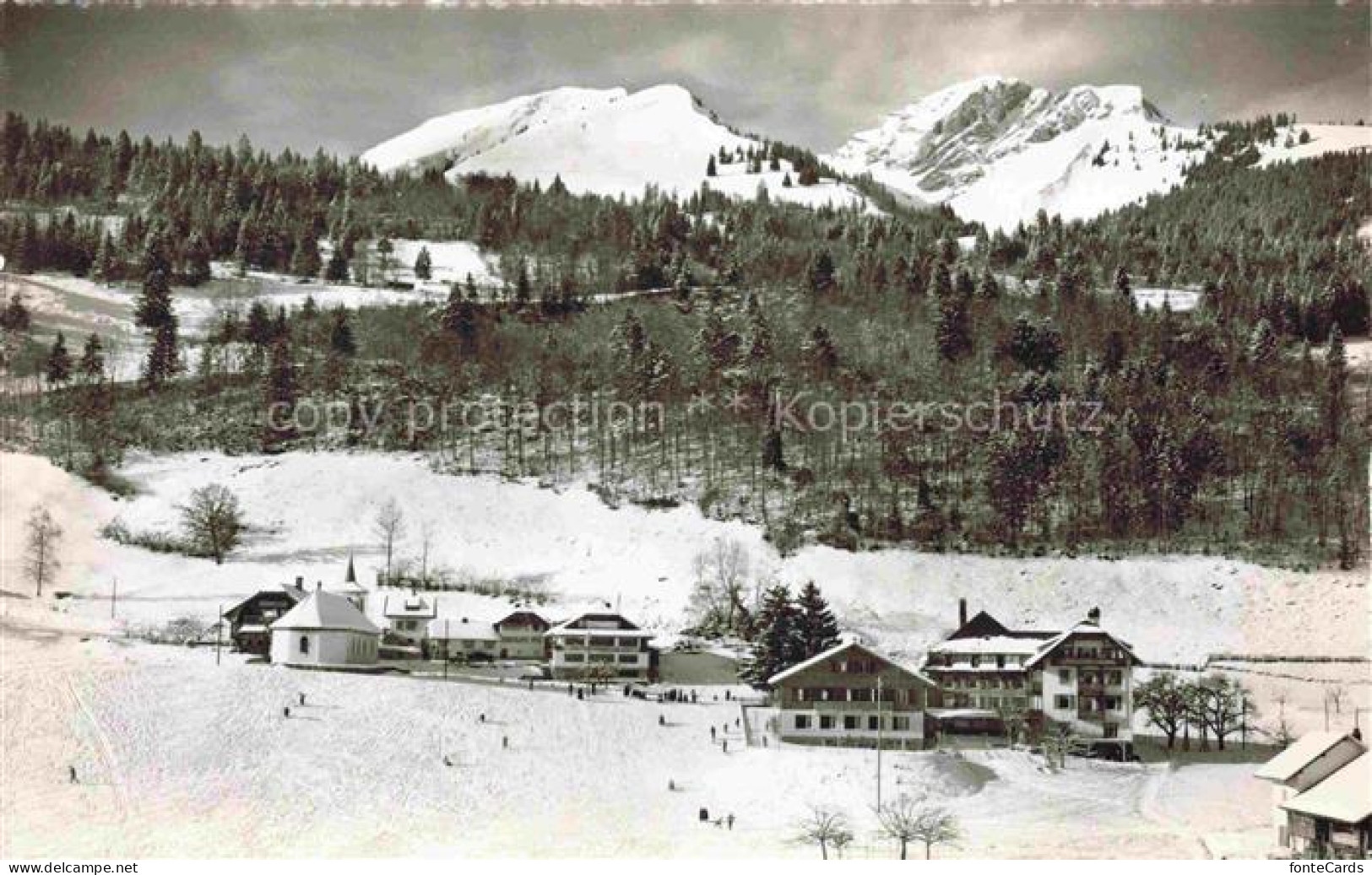 Les Sciernes-d Albeuve FR Vue panoramique en hiver