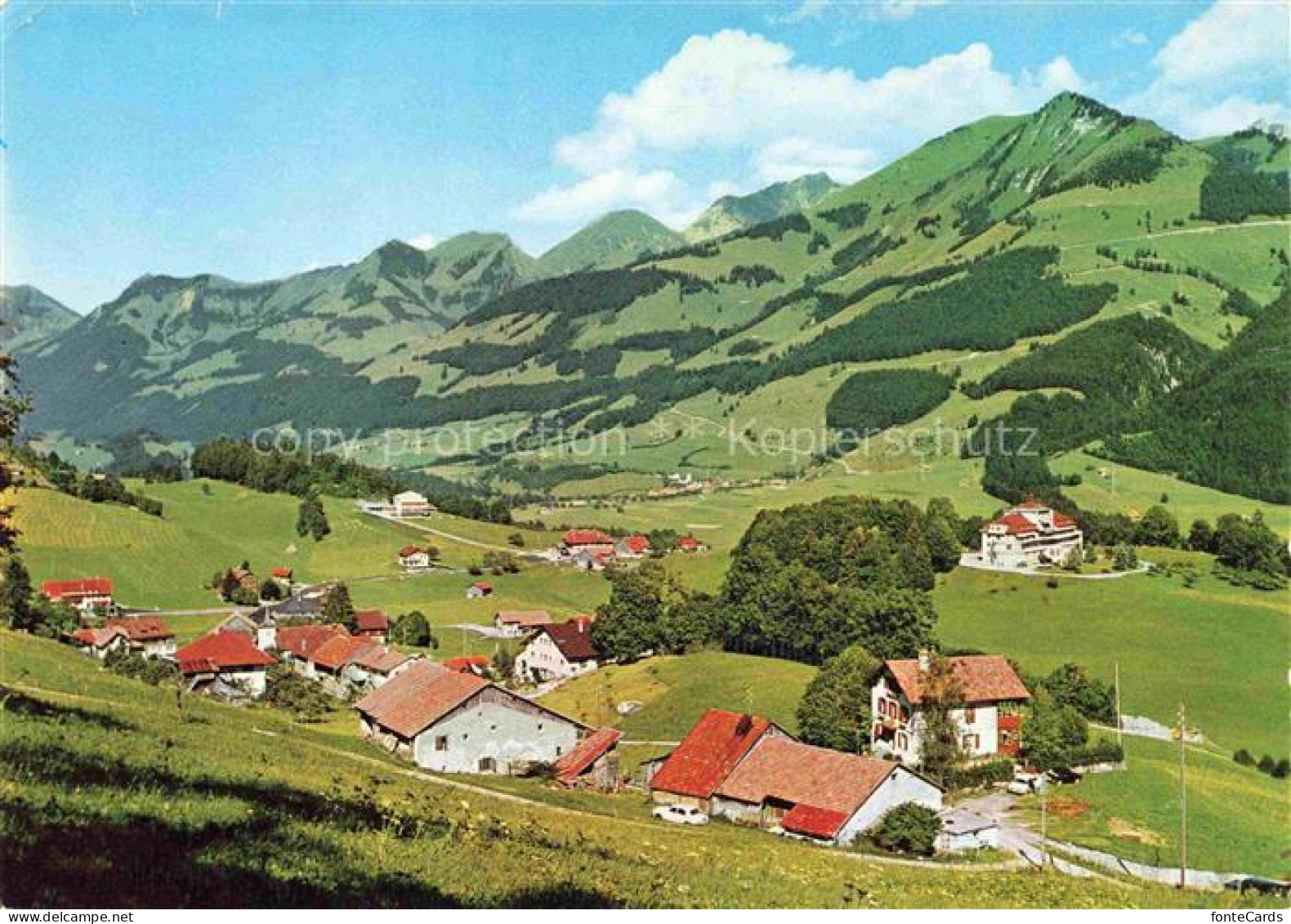 Les Sciernes-d Albeuve FR Vue panoramique et chaîne des Vanils