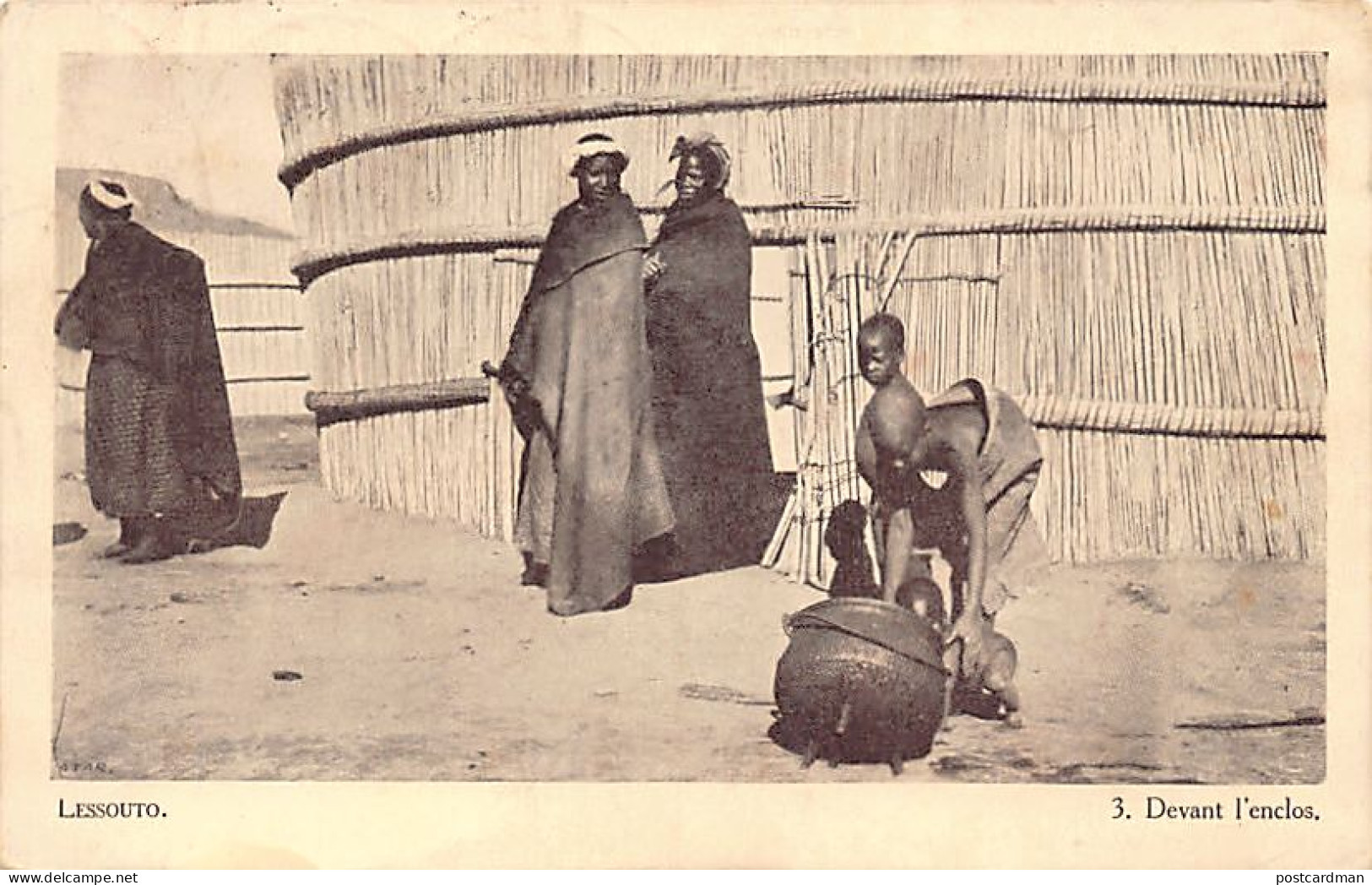 Lesotho - In front of the kraal - Publ. Society of Evangelical Missions - Morija Book Depository