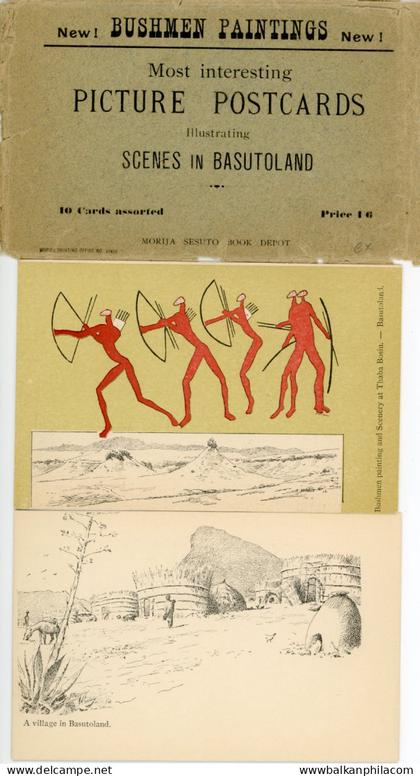 Basutoland Lesotho Cave Bushmen Paintings set of 10