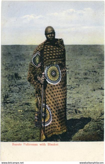 Basutoland Lesotho Policeman with Blanket 1911