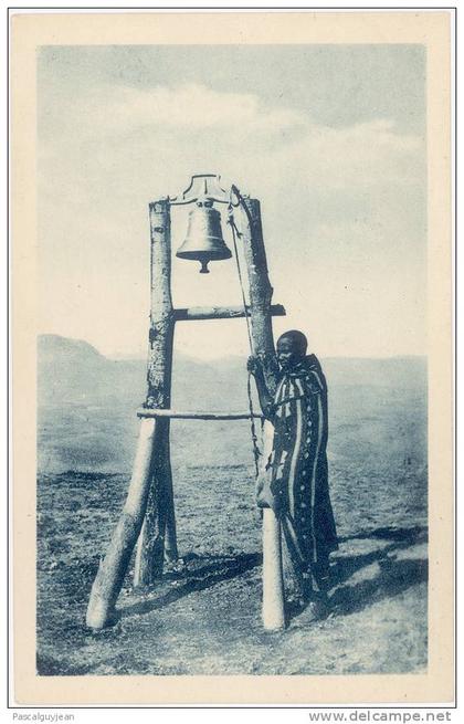 CPA LESOTHO - BASUTOS - MISSION DES OBLATS DE MARIE IMMACULEE - LA VOIX DE LA CLOCHE