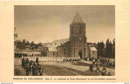Lesotho - Basutoland - Missions du Sud Afrique - La cathédrale de Roma un jour de première communion - Animée - CPA - Ca