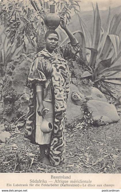 LESOTHO Basutoland - Woman - Dinner in the fields - Publ. unknown