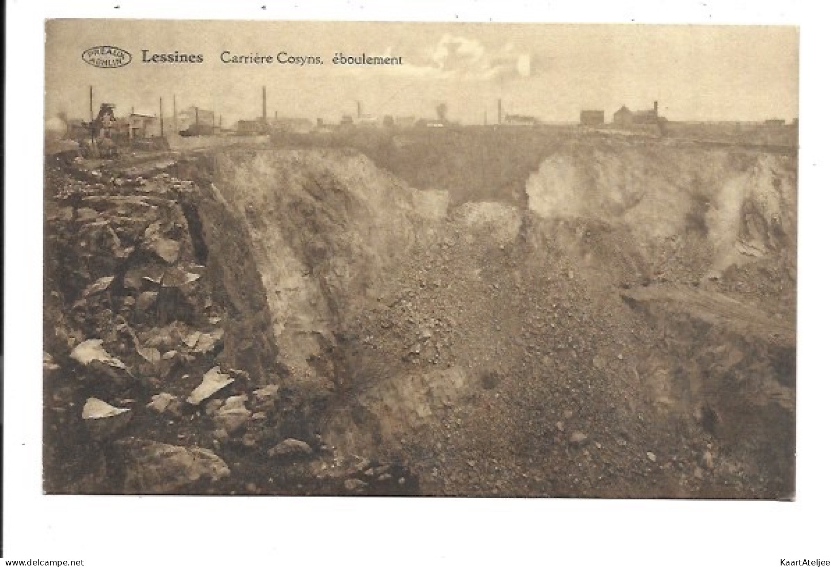 Lessines - Carrière Cosyns, éboulement.