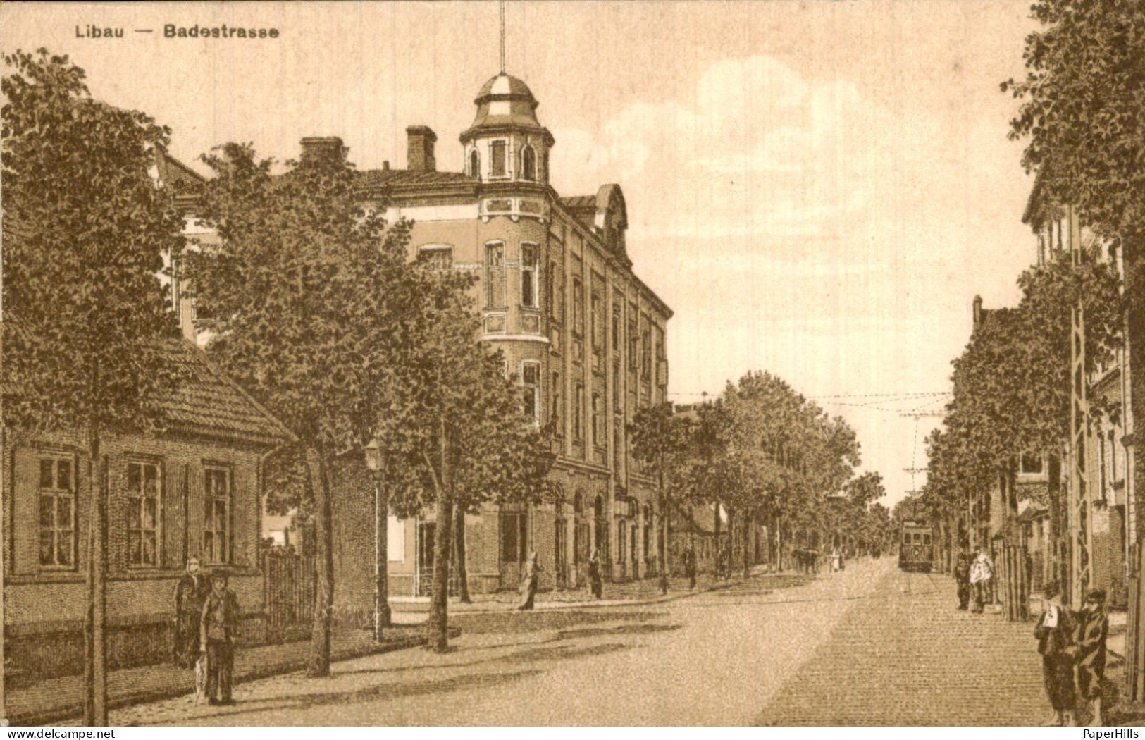 Letland Latvia - Libau - Badestrasse
