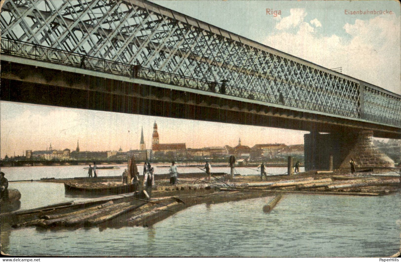 Letland Latvia - Riga - Eisenbahnbrücke